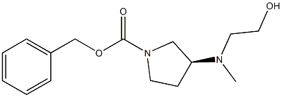 (S)-3-[(2-Hydroxy-ethyl)-Methyl-aMino]-pyrrolidine-1-carboxylic acid benzyl ester Struktur