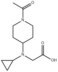 [(1-Acetyl-piperidin-4-yl)-cyclopropyl-aMino]-acetic acid Struktur