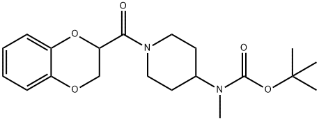 [1-(2,3-Dihydro-benzo[1,4]dioxine-2-carbonyl)-piperidin-4-ylMethyl]-carbaMic acid tert-butyl ester Struktur