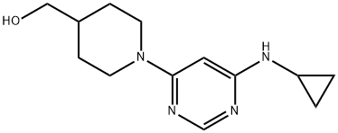 [1-(6-CyclopropylaMino-pyriMidin-4-yl)-piperidin-4-yl]-Methanol Struktur