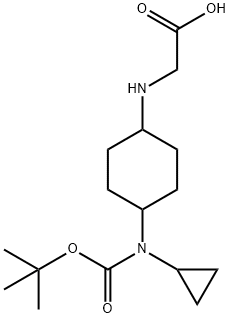 [4-(tert-Butoxycarbonyl-cyclopropyl-aMino)-cyclohexylaMino]-acetic acid Struktur