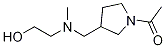 1-(3-{[(2-Hydroxy-ethyl)-Methyl-aMino]-Methyl}-pyrrolidin-1-yl)-ethanone Struktur