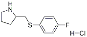 2-(4-Fluoro-phenylsulfanylMethyl)-pyrrolidine hydrochloride Struktur