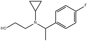 2-{Cyclopropyl-[1-(4-fluoro-phenyl)-ethyl]-aMino}-ethanol Struktur