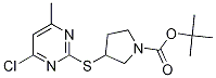 3-(4-Chloro-6-Methyl-pyriMidin-2-yl
sulfanyl)-pyrrolidine-1-carboxylic
acid tert-butyl ester Struktur