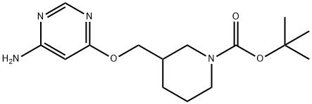 3-(6-AMino-pyriMidin-4-yloxyMethyl)-piperidine-1-carboxylic acid tert-butyl ester Struktur