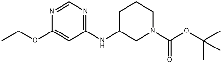 3-(6-Ethoxy-pyriMidin-4-ylaMino)-piperidine-1-carboxylic acid tert-butyl ester Struktur