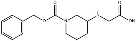 3-(CarboxyMethyl-aMino)-piperidine-1-carboxylic acid benzyl ester Struktur