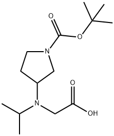 3-(CarboxyMethyl-isopropyl-aMino)-pyrrolidine-1-carboxylic acid tert-butyl ester Struktur