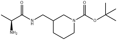 3-[((S)-2-AMino-propionylaMino)-Methyl]-piperidine-1-carboxylic acid tert-butyl ester Struktur