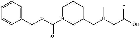 3-[(CarboxyMethyl-Methyl-aMino)-Methyl]-piperidine-1-carboxylic acid benzyl ester Struktur