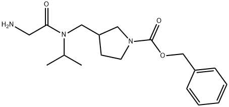 3-{[(2-AMino-acetyl)-isopropyl-aMino]-Methyl}-pyrrolidine-1-carboxylic acid benzyl ester Struktur