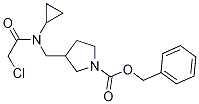 3-{[(2-Chloro-acetyl)-cyclopropyl-aMino]-Methyl}-pyrrolidine-1-carboxylic acid benzyl ester Struktur