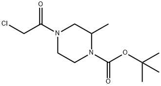 4-(2-Chloro-acetyl)-2-Methyl-piperazine-1-carboxylic acid tert-butyl ester Struktur