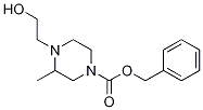 4-(2-Hydroxy-ethyl)-3-Methyl-piperazine-1-carboxylic acid benzyl ester Struktur