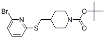 4-(6-BroMo-pyridin-2-ylsulfanylMeth
yl)-piperidine-1-carboxylic acid tert-butyl ester Struktur