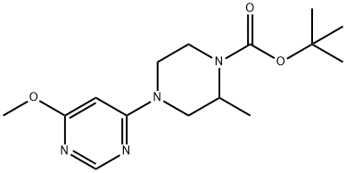 4-(6-Methoxy-pyriMidin-4-yl)-2-Methyl-piperazine-1-carboxylic acid tert-butyl ester Struktur