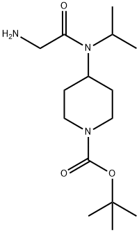 4-[(2-AMino-acetyl)-isopropyl-aMino]-piperidine-1-carboxylic acid tert-butyl ester Struktur