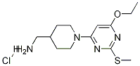 C-[1-(6-Ethoxy-2-Methylsulfanyl-pyriMidin-4-yl)-piperidin-4-yl]-MethylaMine hydrochloride Struktur