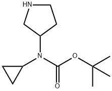 Cyclopropyl-pyrrolidin-3-yl-carbaMic acid tert-butyl ester Struktur