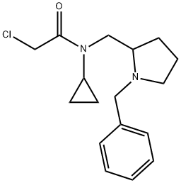 N-(1-Benzyl-pyrrolidin-2-ylMethyl)-2-chloro-N-cyclopropyl-acetaMide Struktur