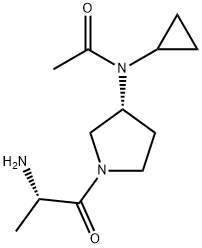 N-[(R)-1-((S)-2-AMino-propionyl)-pyrrolidin-3-yl]-N-cyclopropyl-acetaMide Struktur