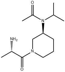 N-[(S)-1-((S)-2-AMino-propionyl)-piperidin-3-yl]-N-isopropyl-acetaMide Struktur