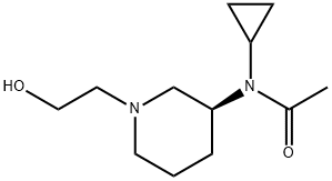 N-Cyclopropyl-N-[(S)-1-(2-hydroxy-ethyl)-piperidin-3-yl]-acetaMide Struktur