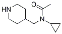 N-Cyclopropyl-N-piperidin-4-ylMethyl-acetaMide Struktur