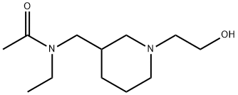 N-Ethyl-N-[1-(2-hydroxy-ethyl)-piperidin-3-ylMethyl]-acetaMide Struktur