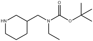 Ethyl-piperidin-3-ylmethyl-carbamic acid tert-butyl ester Struktur