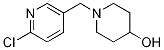 1-[(6-chloropyridin-3-yl)methyl]piperidin-4-ol Struktur