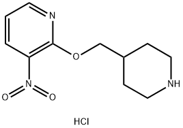 3-Nitro-2-(piperidin-4-ylmethoxy)-pyridine hydrochloride Struktur