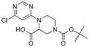 4-(6-Chloro-pyrimidin-4-yl)-piperazine-1,3-dicarboxylic acid 1-tert-butyl ester Struktur