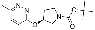 (S)-3-(6-Methyl-pyridazin-3-yloxy)-pyrrolidine-1-carboxylic acid tert-butyl ester Struktur