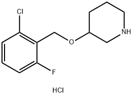 3-(2-Chloro-6-fluoro-benzyloxy)-piperidine hydrochloride Struktur