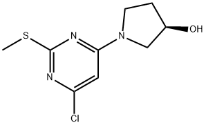 (R)-1-(6-Chloro-2-methylsulfanyl-pyrimidin-4-yl)-pyrrolidin-3-ol Struktur