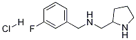 (3-Fluoro-benzyl)-pyrrolidin-2-ylmethyl-amine hydrochloride Struktur