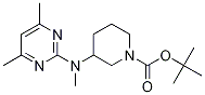 3-[(4,6-Dimethyl-pyrimidin-2-yl)-methyl-amino]-piperidine-1-carboxylic acid tert-butyl ester Struktur