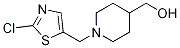 [1-(2-Chloro-thiazol-5-ylmethyl)-piperidin-4-yl]-methanol Struktur