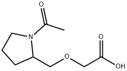 (1-Acetyl-pyrrolidin-2-ylMethoxy)-acetic acid Struktur