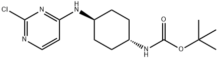 (1R,4R)-[4-(2-Chloro-pyriMidin-4-ylaMino)-cyclohexyl]-carbaMic acid tert-butyl ester Struktur