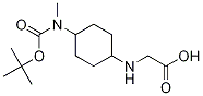 (1R,4R)-[4-(tert-Butoxycarbonyl-Methyl-aMino)-cyclohexylaMino]-acetic acid Struktur