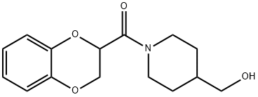 (2,3-Dihydro-benzo[1,4]dioxin-2-yl)-(4-hydroxyMethyl-piperidin-1-yl)-Methanone Struktur