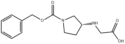 (R)-3-(CarboxyMethyl-aMino)-pyrrolidine-1-carboxylic acid benzyl ester Struktur