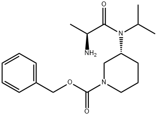 (R)-3-[((S)-2-AMino-propionyl)-isopropyl-aMino]-piperidine-1-carboxylic acid benzyl ester Struktur