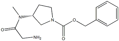 (R)-3-[(2-AMino-acetyl)-Methyl-aMino]-pyrrolidine-1-carboxylic acid benzyl ester Struktur