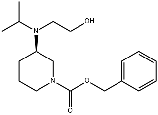 (R)-3-[(2-Hydroxy-ethyl)-isopropyl-aMino]-piperidine-1-carboxylic acid benzyl ester Struktur