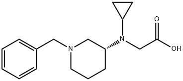 [((R)-1-Benzyl-piperidin-3-yl)-cyclopropyl-aMino]-acetic acid Struktur