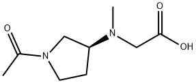 [((S)-1-Acetyl-pyrrolidin-3-yl)-Methyl-aMino]-acetic acid Struktur